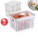 Organizador Geladeira 3,8L com cesto acrílico removível - 4 unidades - Utilize Casa